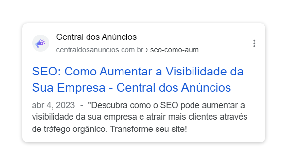 metadescription-seo-Como Aumentar a Visibilidade da Sua Empresa